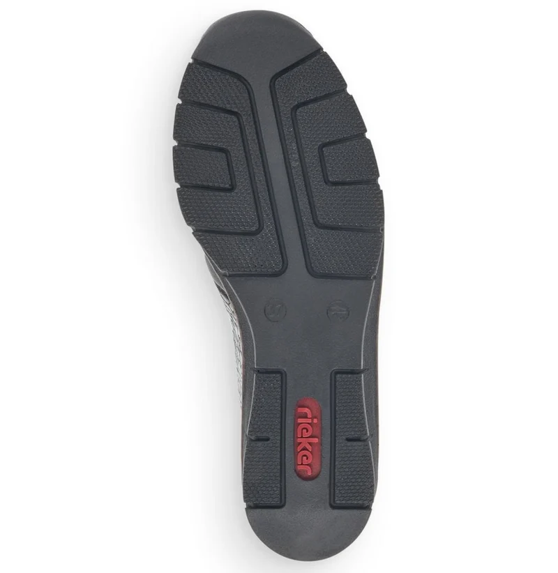 Rieker Damen-Stiefelette mit Keilabsatz und Fleecefutter - Schwarz