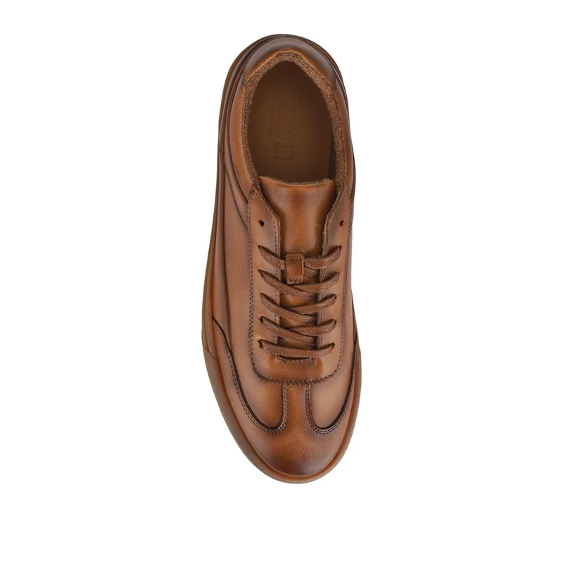 Thorne Leather Lace-Up Trainers - THORNE / 328 499 - Tan