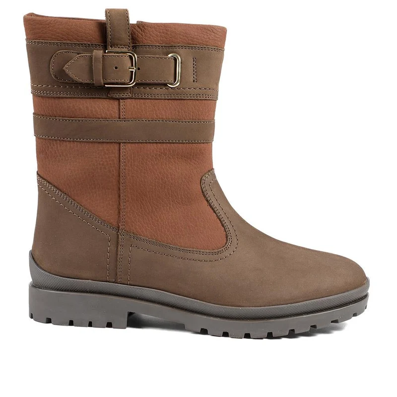 Maryna Leather Slip On Ankle Boots - MARYNA / 327 892 - Tan