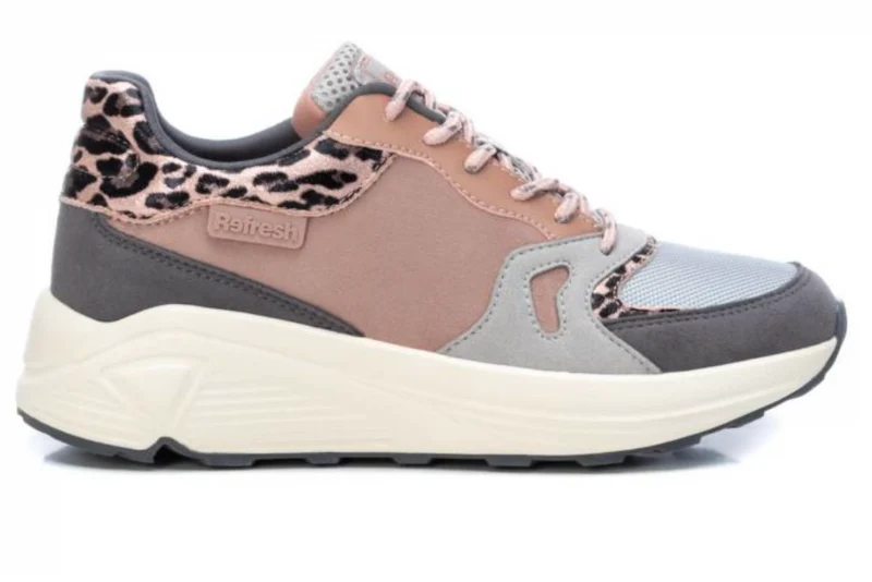 Refresh Modischer Damen-Sneaker – Rosa/Grau