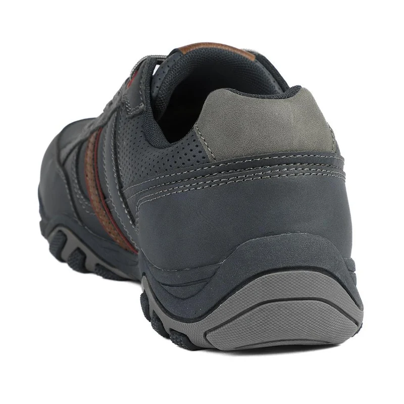 Wide Fit Cushioned Rugged Lace Up Shoes - VSHI43007 / 329 039 - Navy