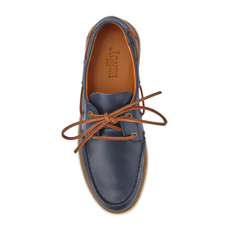 Rhodes Leather Boat Shoes - RHODES / 327 429 - Navy