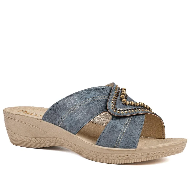 Adjustable Lightweight Mule Sandals - INB43008 / 329 128 - Blue