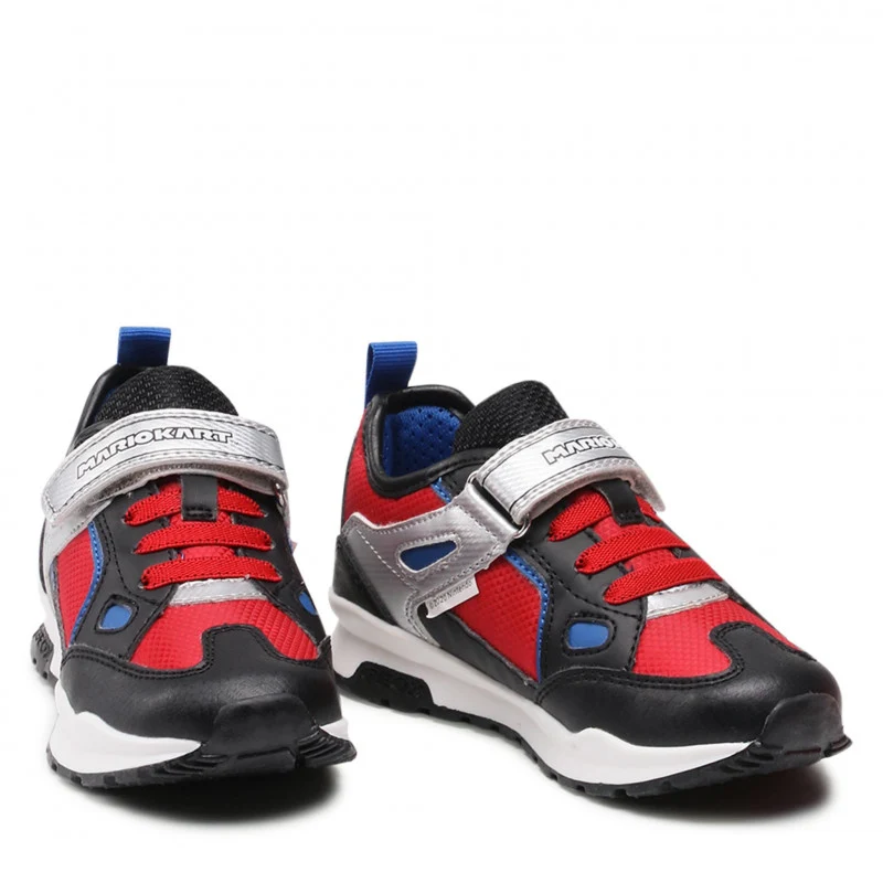 Geox Pavel Mario Kart-Turnschuhe für Jungen – Rot/Blau/Schwarz