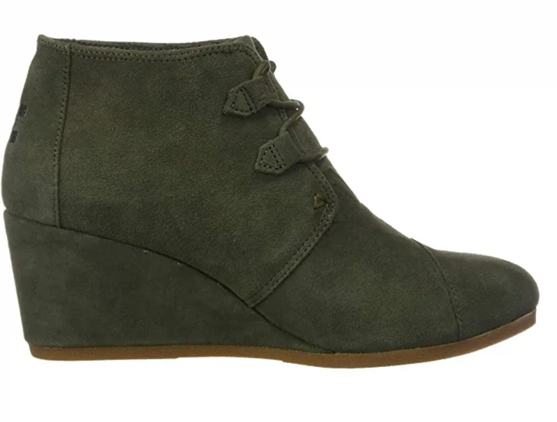 TOMS Kala-Stiefel mit Keilabsatz für Damen – Olivgrün