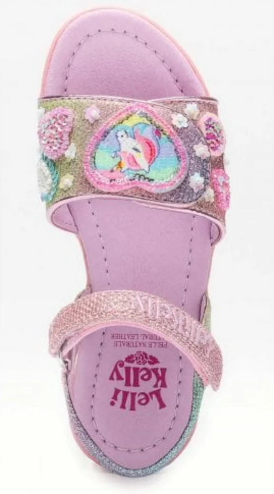 Lelli Kelly Kinder-Einhorn-Sandale – Multi-Glitzer