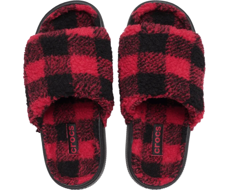 CROCS Klassische Unisex-Slipper mit Buffalo-Karomuster