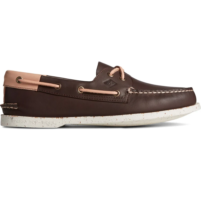 Sperry Herren A/O 2-Eye Veg Re-Tan Leder Bootsschuhe - Schokolade