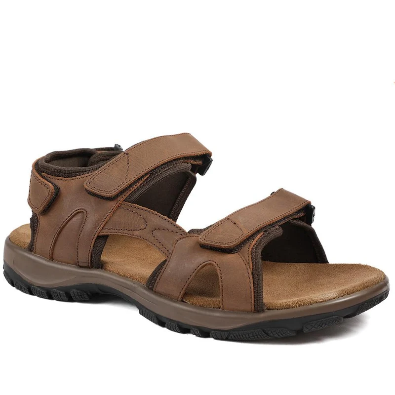 EasyFit Marius Extra Wide Leather Sandals - MARIUS / 329 049
