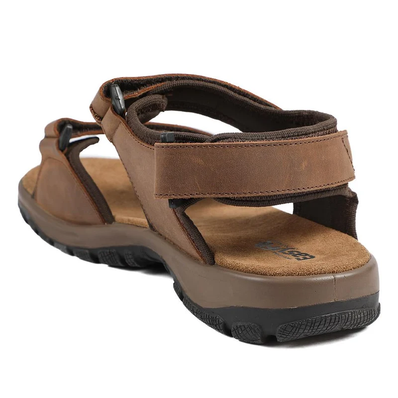 EasyFit Marius Extra Wide Leather Sandals - MARIUS / 329 049 - Brown