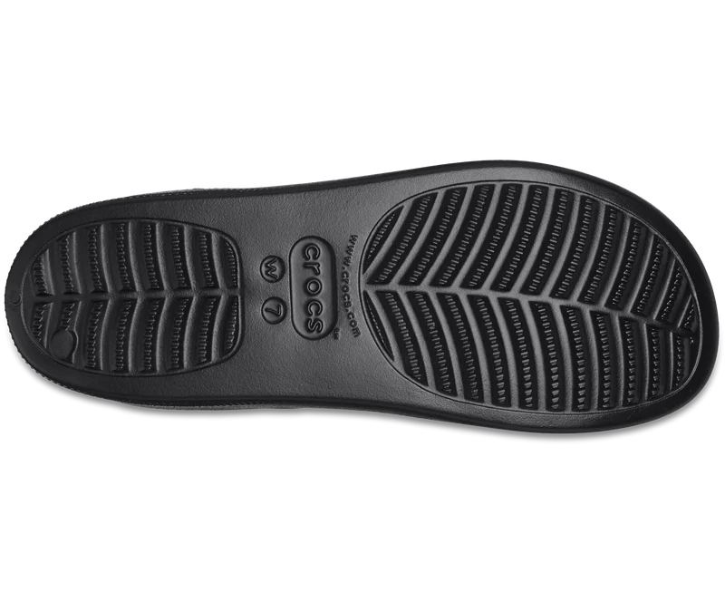 Crocs Klassische Unisex-Plateaurutsche – Schwarz