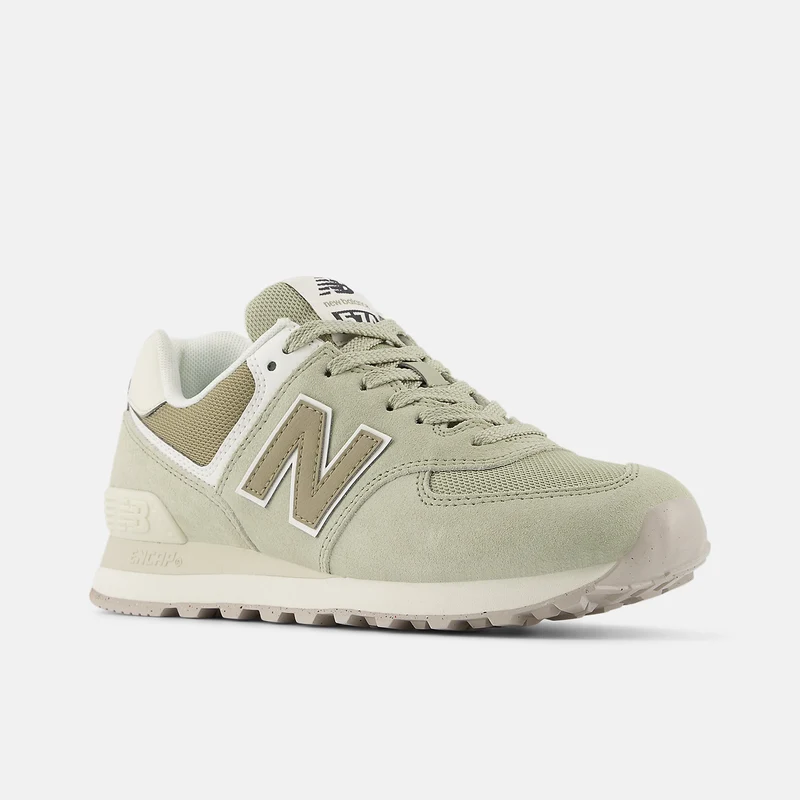 New Balance Damen 574 Fashion Sneakers - Olivin / Dunkles Steingut