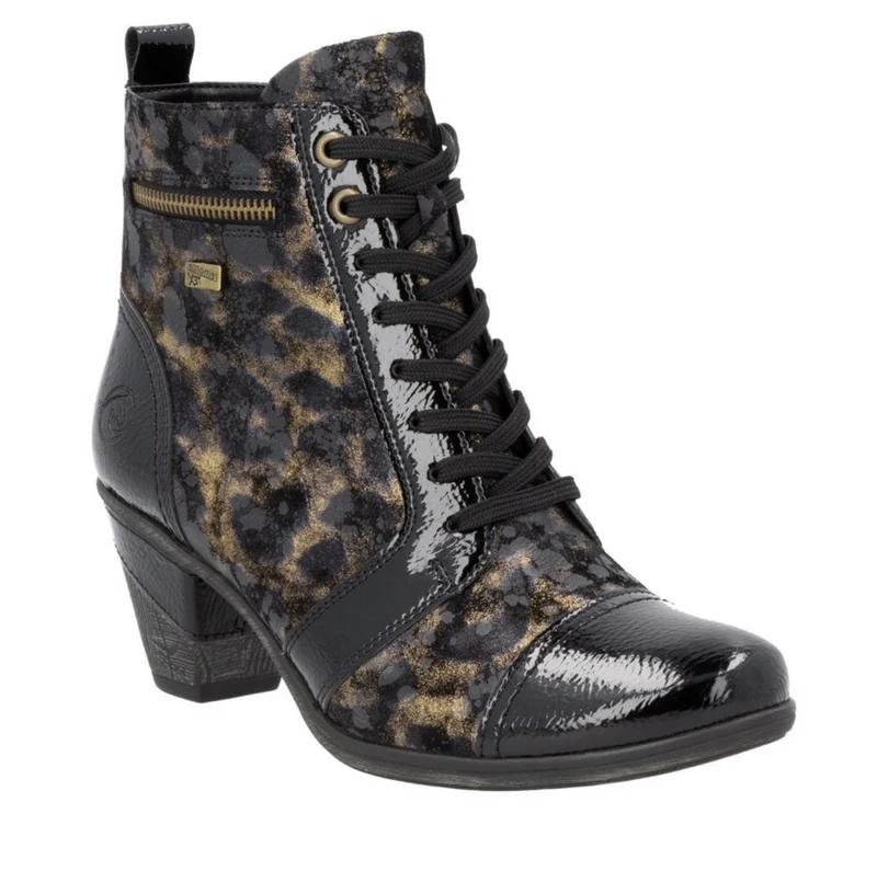 Remonte Stiefelette mit Absatz aus Wildleder für Damen - Schwarz