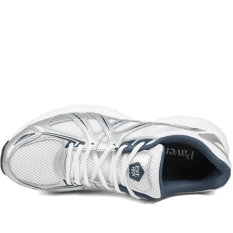 Lace Up Sport Trainers - DINGX43003 / 329 046 - White-Silver