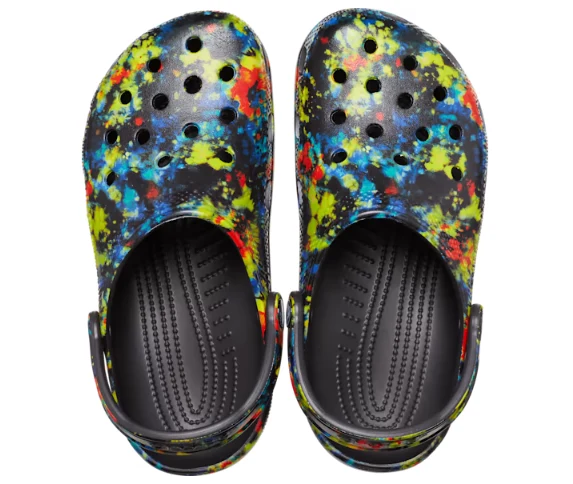 Crocs Unisex Classic Tie Dye Graphic Clog – Turq Tonic / Multi