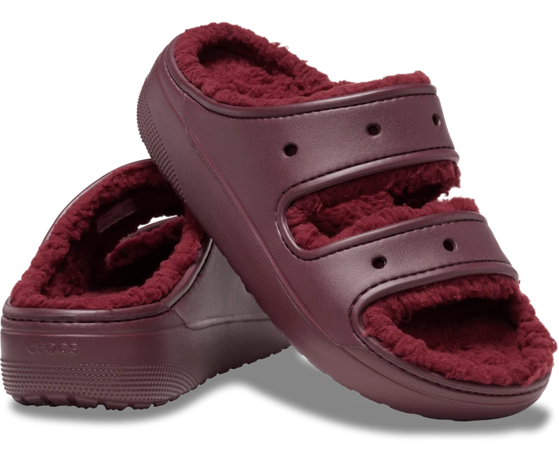Crocs Unisex Klassische Cozzzy Sandale - Dunkle Kirsche