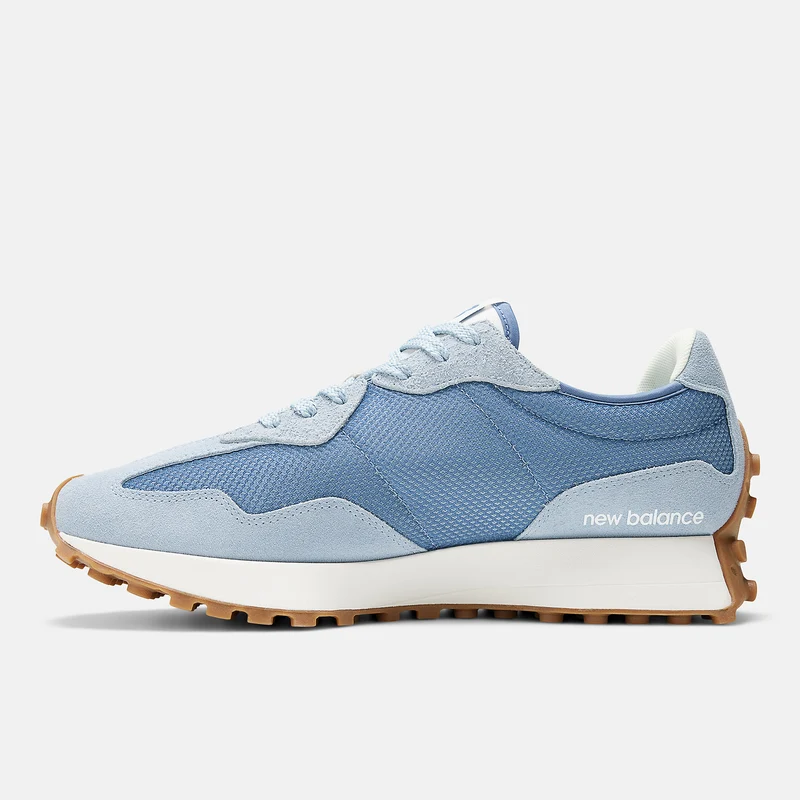 New Balance Unisex 327 Fashion Sneakers - Helles Arktisgrau / Quecksilberblau