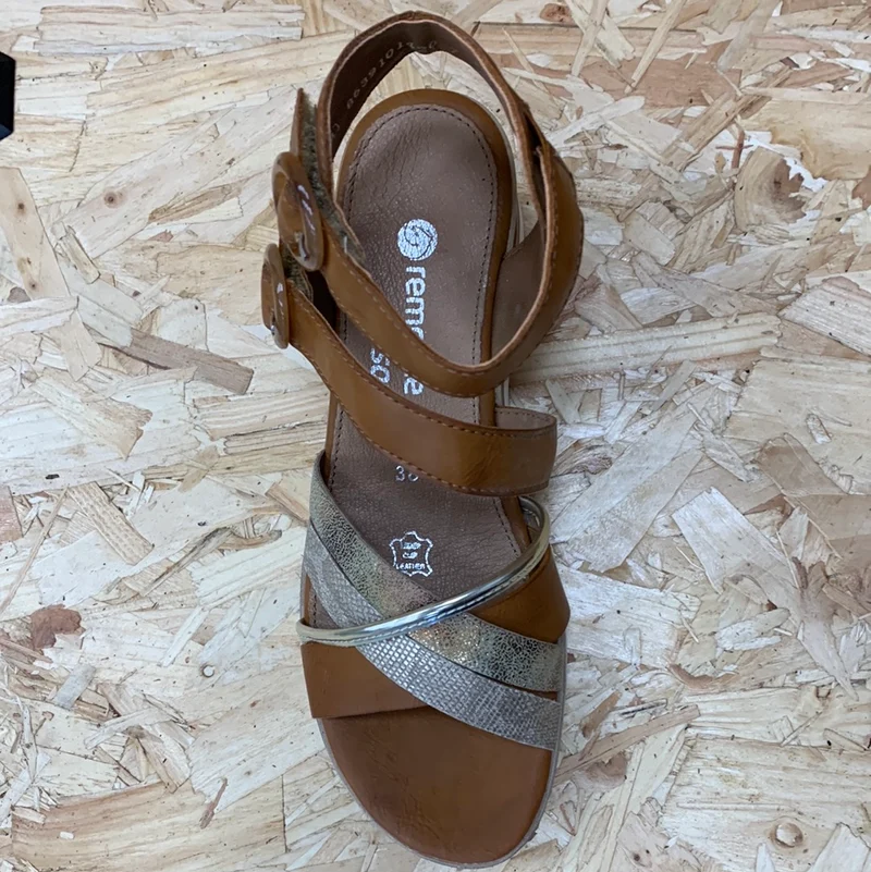 Remonte Sandalen mit Keilabsatz für Damen - Braun