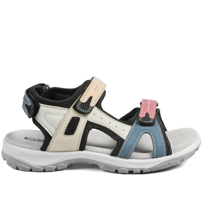 Easyfit Cella Extra Wide Fit Touch Fasten Sandals - CELLA / 329 122 - Black Multi