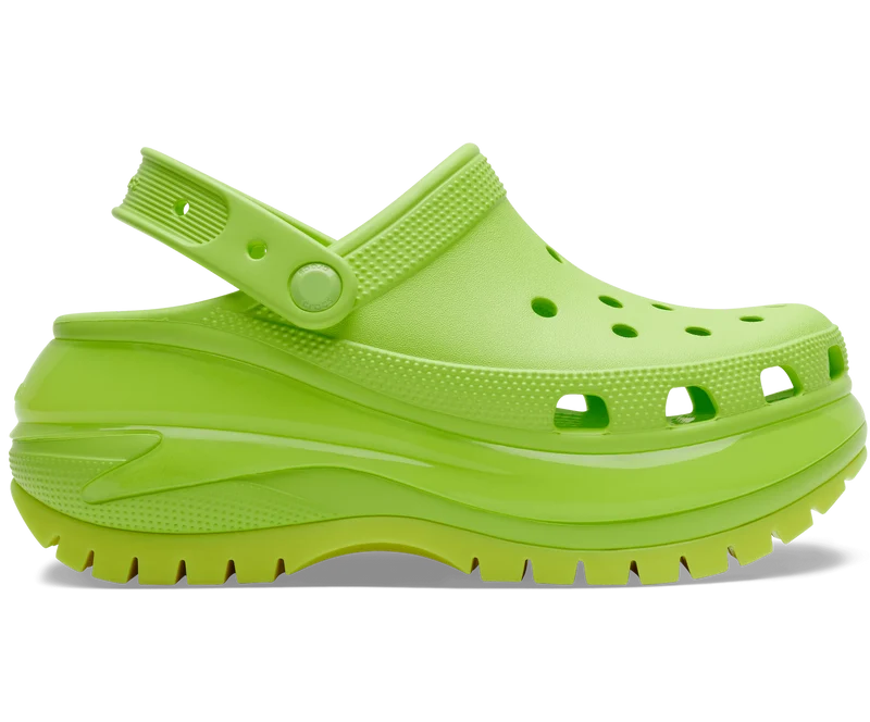 Crocs Unisex Classic Mega Crush Clog - Limettengrün