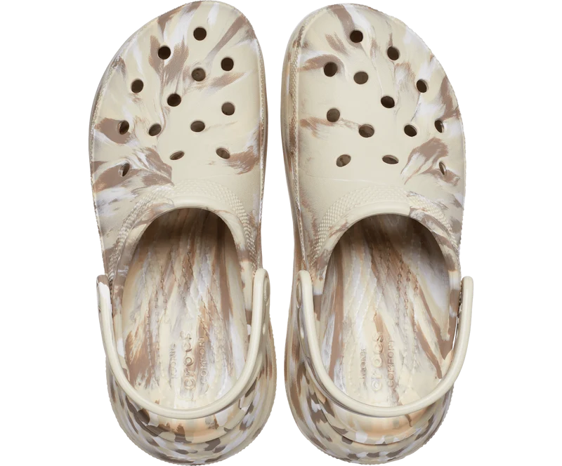 Crocs Unisex Classic Marbled Crush Clog – Knochen
