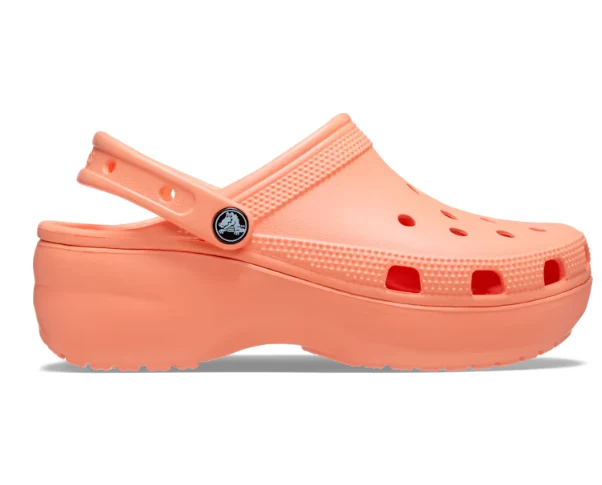 Crocs Klassische Unisex-Plateau-Clogs – Papaya