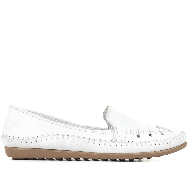 Leather Slip-On Pumps - GOKH29000 / 316 901 - White