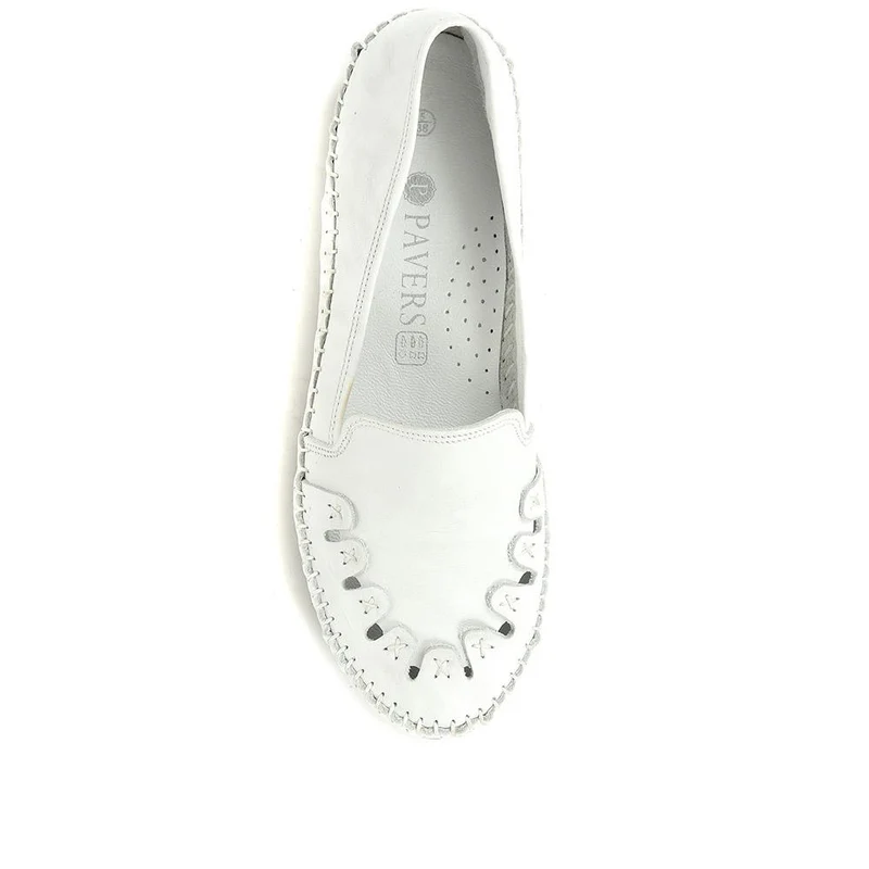 Leather Slip-On Pumps - GOKH29000 / 316 901 - White
