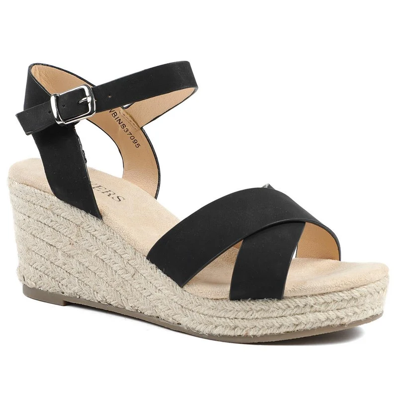 Lightweight Wedge Espadrilles - WBINS37095 / 323 624 - Black