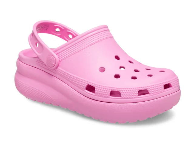 Crocs Klassischer Cutie-Plateau-Clog für Kinder – Taffy Pink