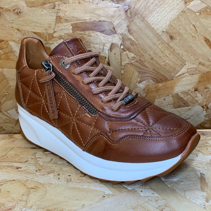 Carmela Mode-Sneaker aus Leder für Damen – Kamel