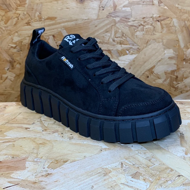 Refresh Mode-Sneaker für Damen – Schwarz