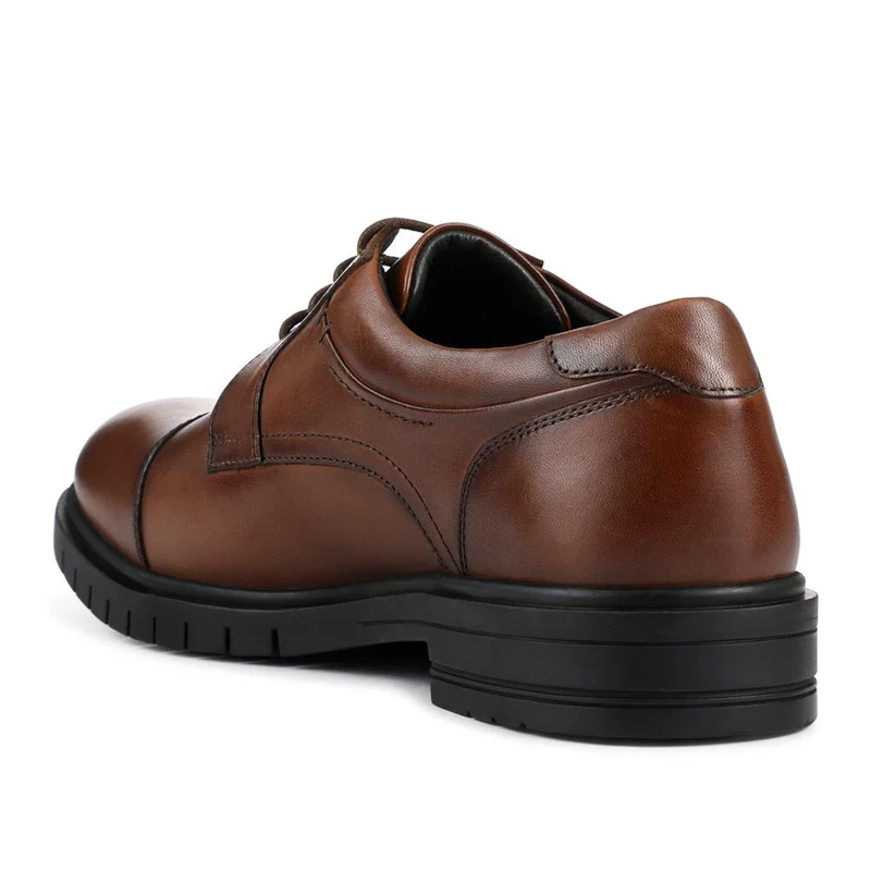 Wide Fit Smart Leather Derby Shoes - JFOOT42026 / 328 191 - Brown