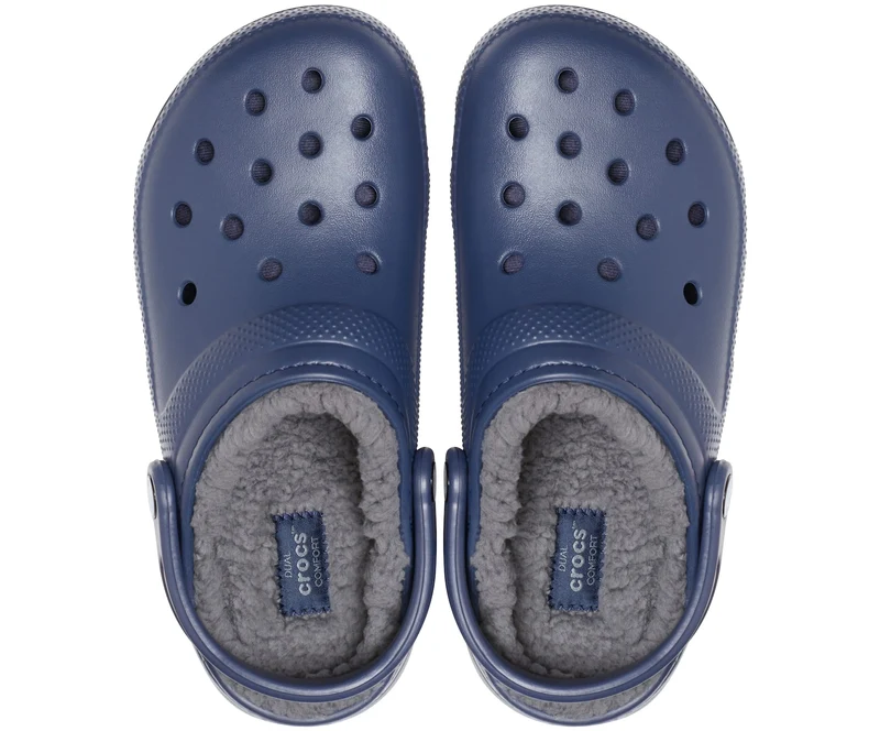 Crocs Unisex-Klassiker Lined Clog - Marineblau / Anthrazit