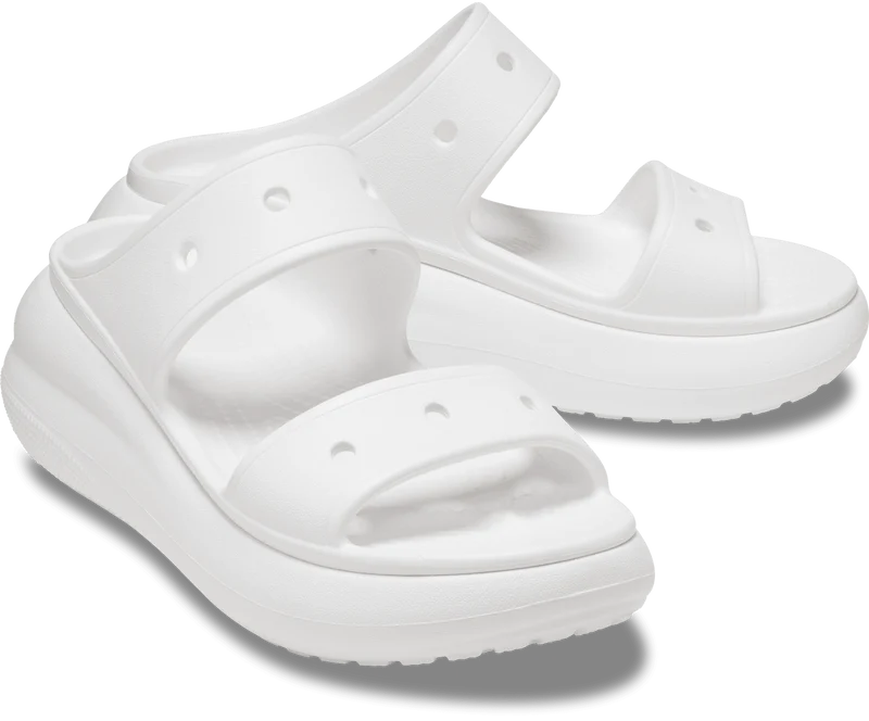 Crocs Unisex Classic Crush Sandale – Weiß