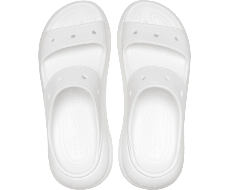 Crocs Unisex Classic Crush Sandale – Weiß