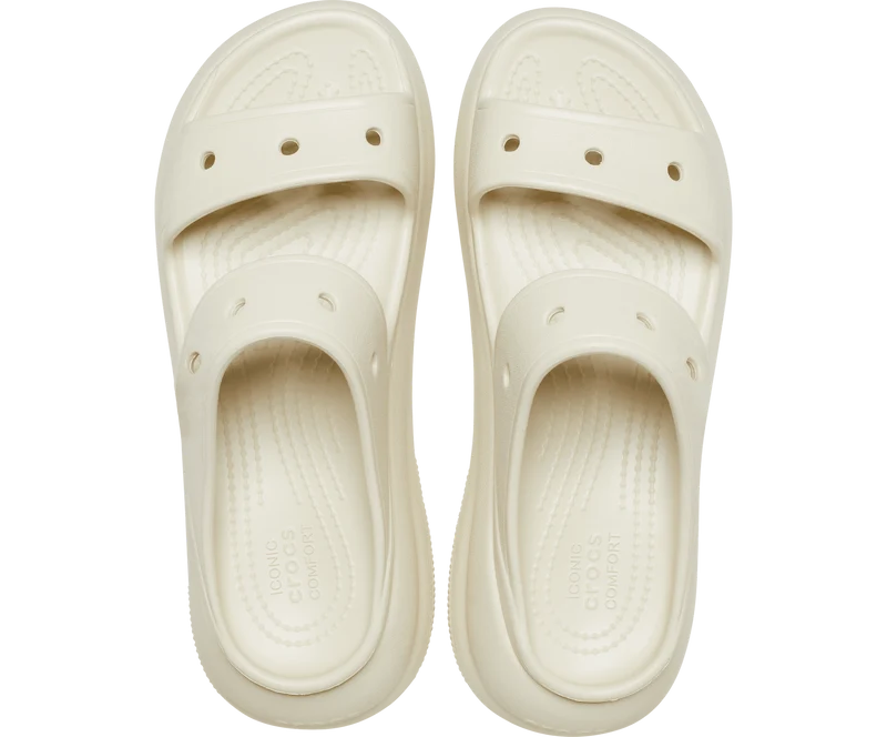 Crocs Unisex Classic Crush Sandale – Knochen