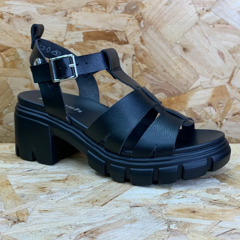 Refresh Modische Damen-Sandalen mit Absatz – Schwarz