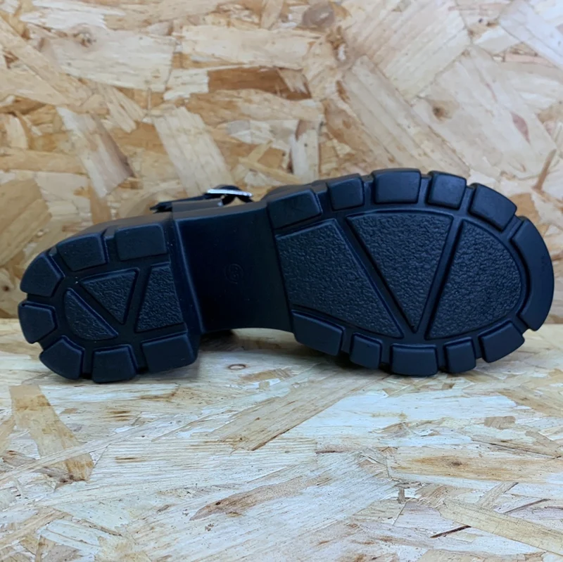 Refresh Modische Damen-Sandalen mit Absatz – Schwarz