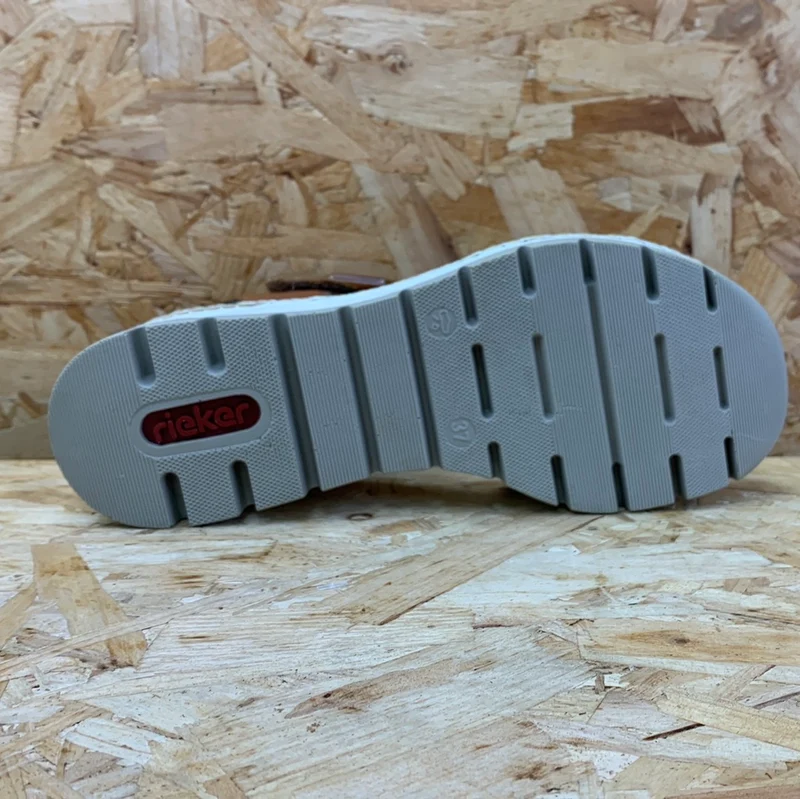 Rieker Modische Keilsandalette für Damen – Braun