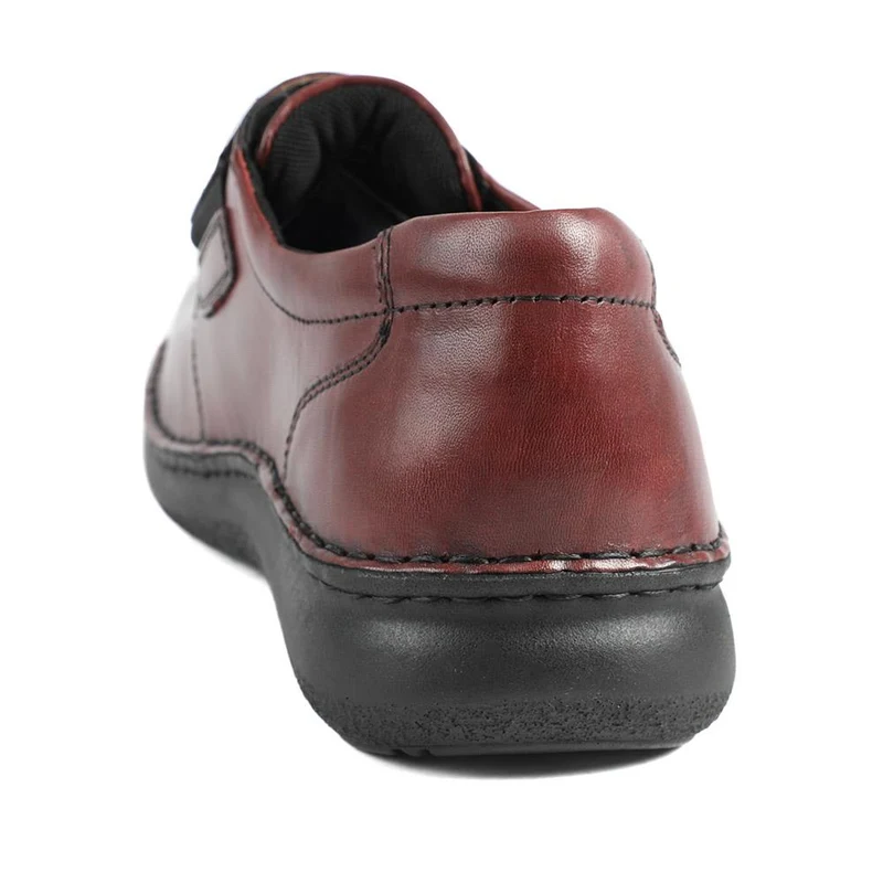 Wide Fit Leather Smart Adjustable Fit Shoes - PARK42060 / 328 431 - Bordeaux