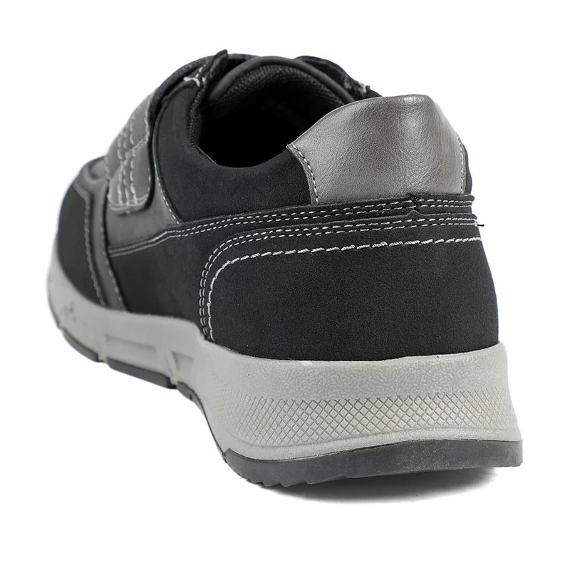 Wide Fit Adjustable Fasten Casual Shoes - WBINS42064 / 327 871 - Black