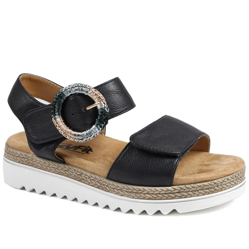 EasyFit Arabelle Extra Wide Buckle Fasten Sandals - ARABELLE / 329 164