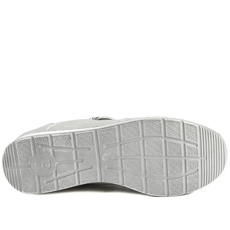 Wide Fit Casual Zip & Lace Trainers - WBINS43088 / 329 285 - Grey