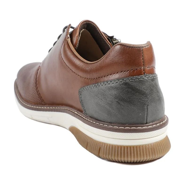 Rieker Wide Fit Leather Smart Casual Shoes - RKR43507 / 328 969 - Brown