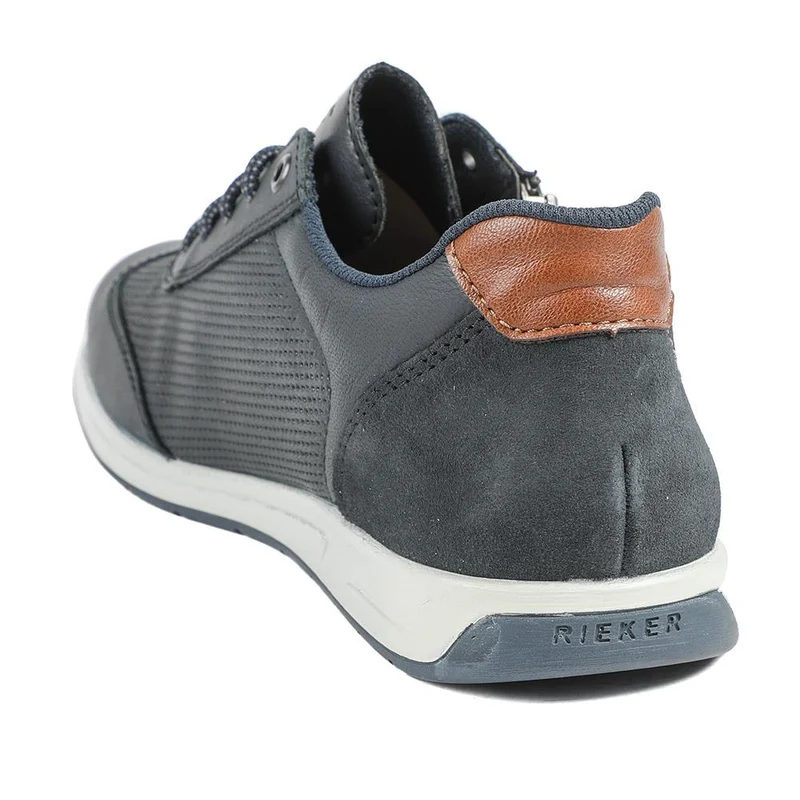 Rieker Titus Leather Zip Fastening Trainers - RKR43019 / 328 828 - Navy