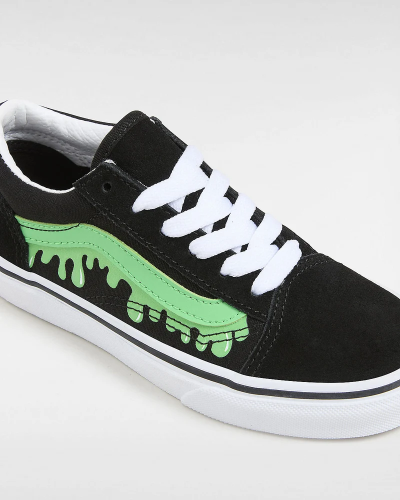 VANS Old Skool Glow Slime-Turnschuhe für Kinder – Schwarz
