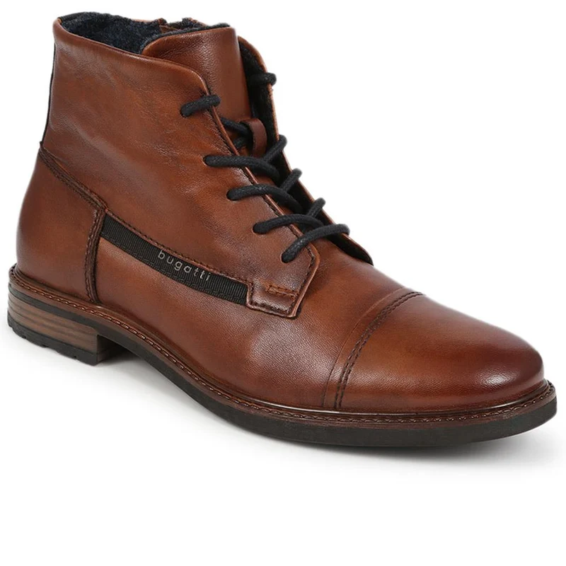 Lace-Up Ankle Boots - BUG40505 / 325 712 - Cognac