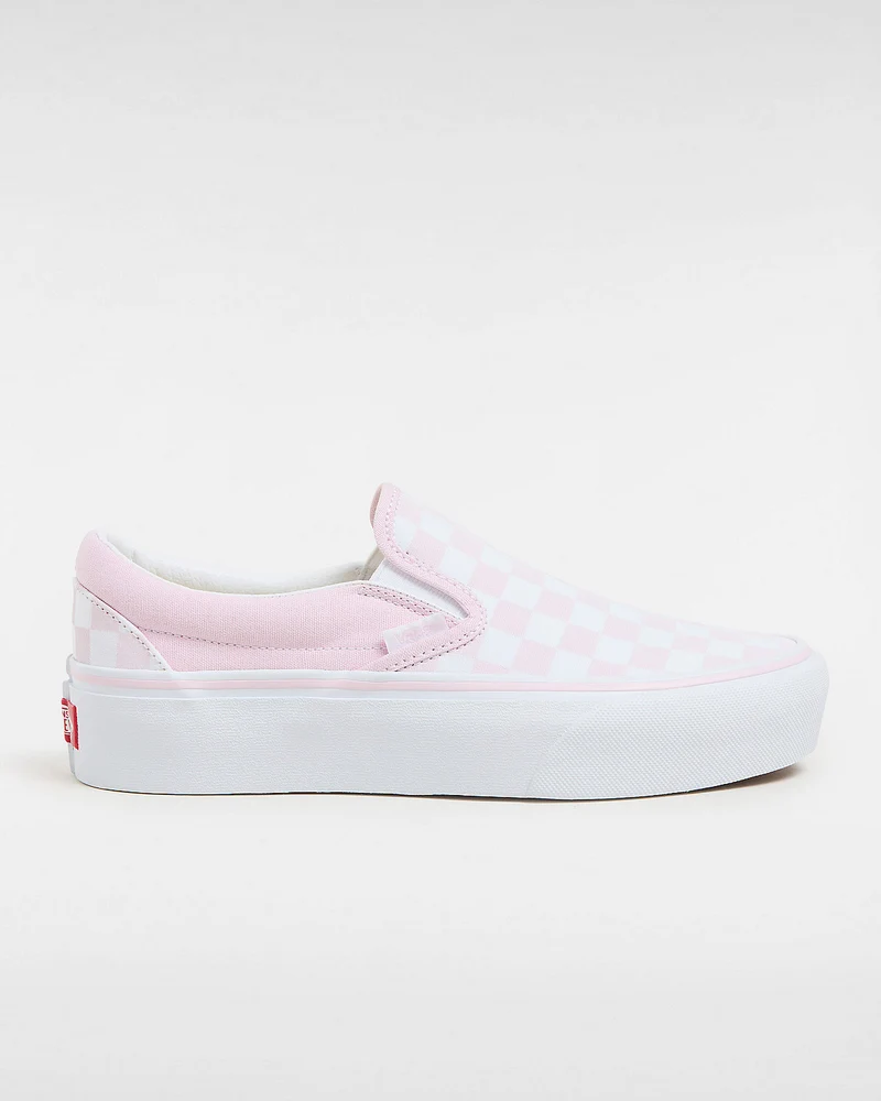 VANS Unisex Checkerboard Classic Slip-On-Plattform-Sneaker – Cradle Pink