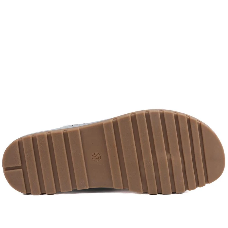 Laser Cut Toe Post Sandals - BAIZH41055 / 327 225 - Light Blue